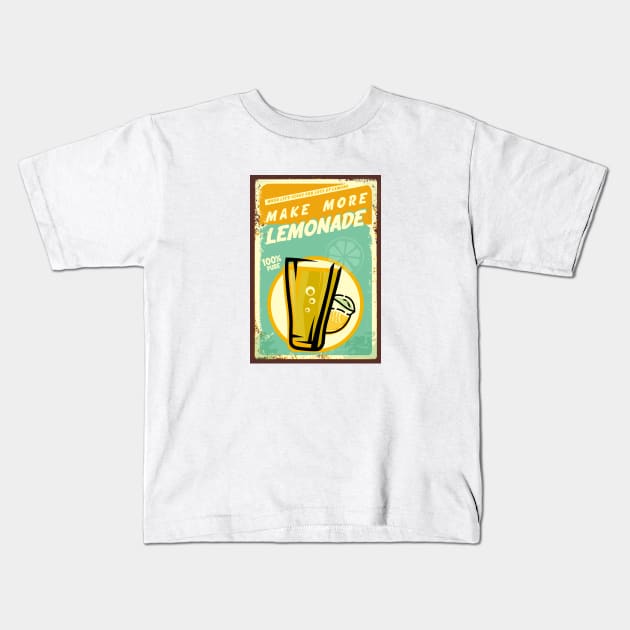 Make More Lemonade Kids T-Shirt by bluehair